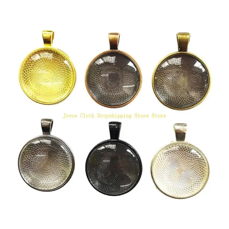 

10 Set Round Pendant Bases 25mm Blanks Round Pendant Tray Jewelry Pendant Part 10CD
