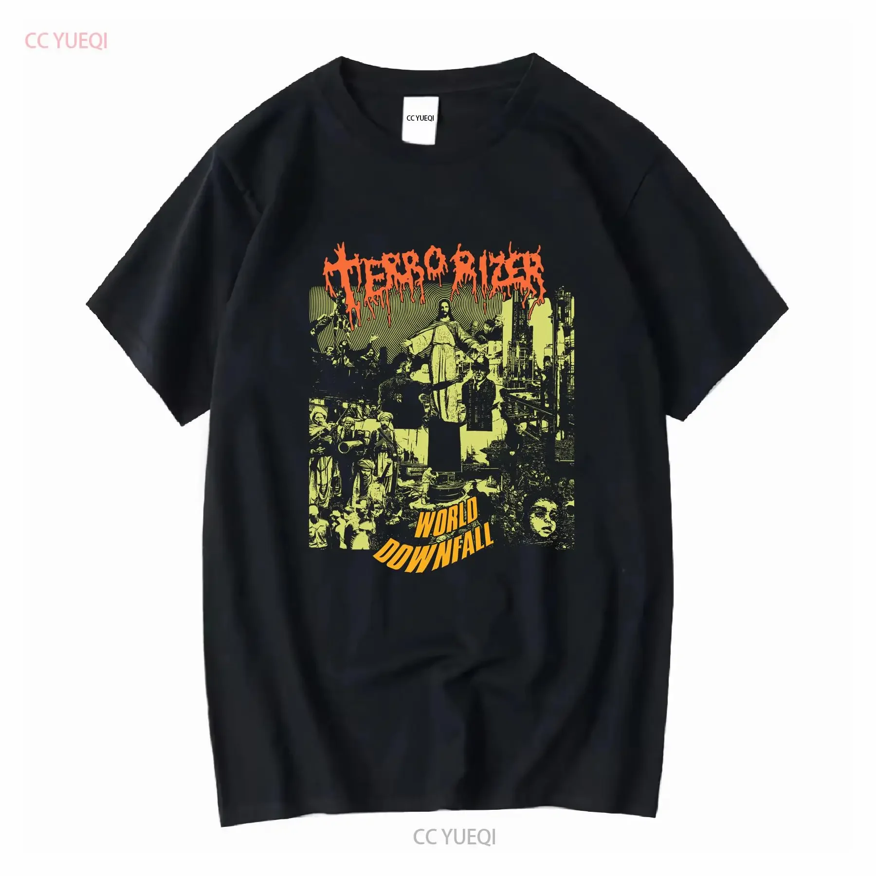 Terrorizer world downfall camiseta death metal grindcore carcass napalm mangas largas o cortas vintage ropa de calle lavada