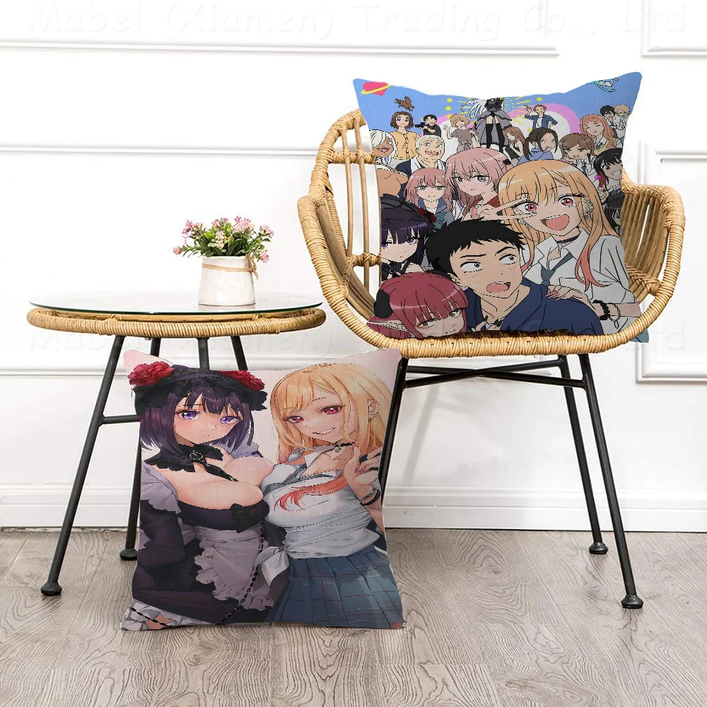 

Anime My Dress-Up Darling Cushion Cover Pillowcase Upholstery Sofa Throw Pillow Home Decor Pillowcas