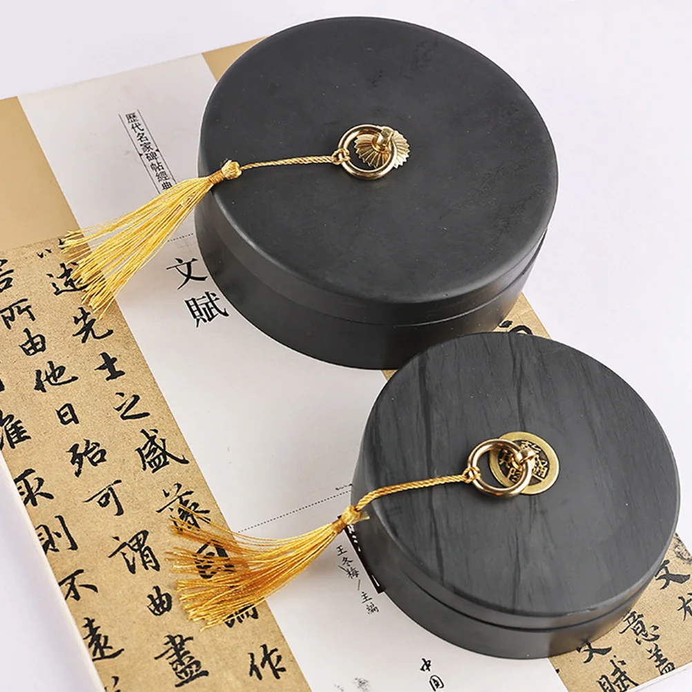 

Calligraphy Ink Stone Supplies Chinese and Painting Stationery Grinding Storing Inkwell