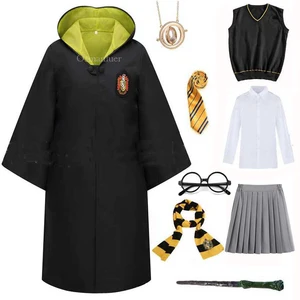 زي مدرسي سحري للأطفال والكبار ، رداء سليذرين رافينكلو ، رأس ، سترة ، وشاح ، ربطة عنق ، عصا ، زي هالوين أعلى 8 مبيعات ازياء رافينا - رقم 7
