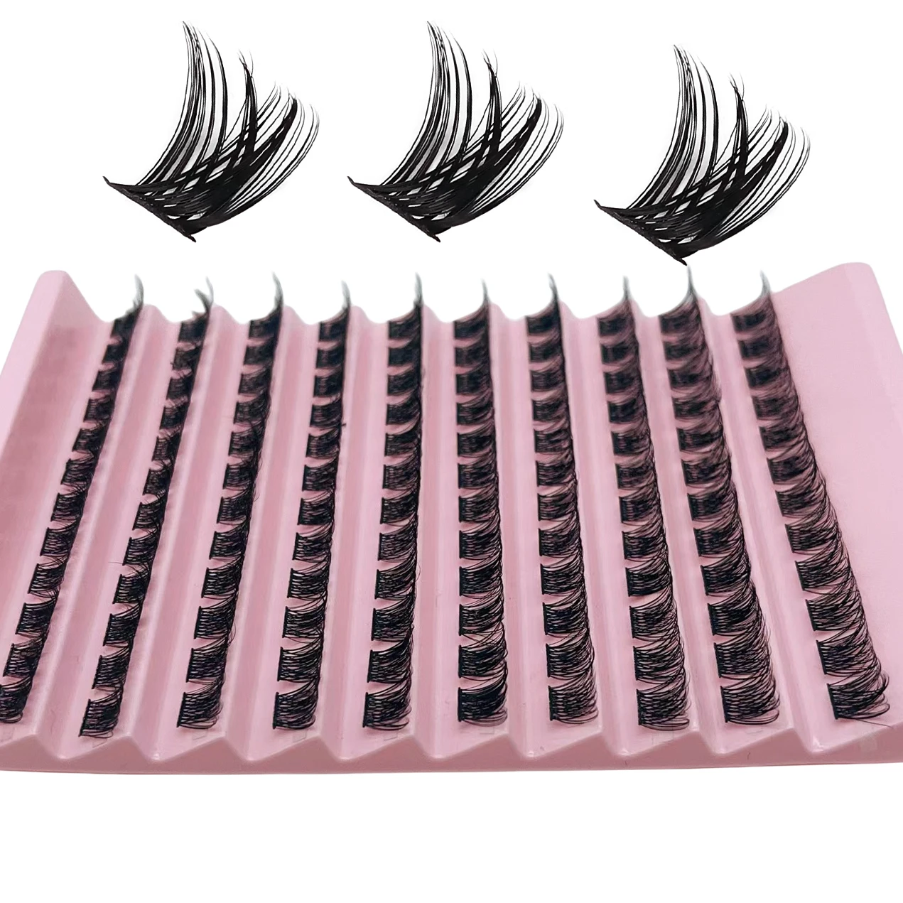 120 pz ciglia cluster 8-16mm ciglia singole sottili ciglia dall'aspetto naturale D ricci soffici ciglia cluster ciglia fai da te
