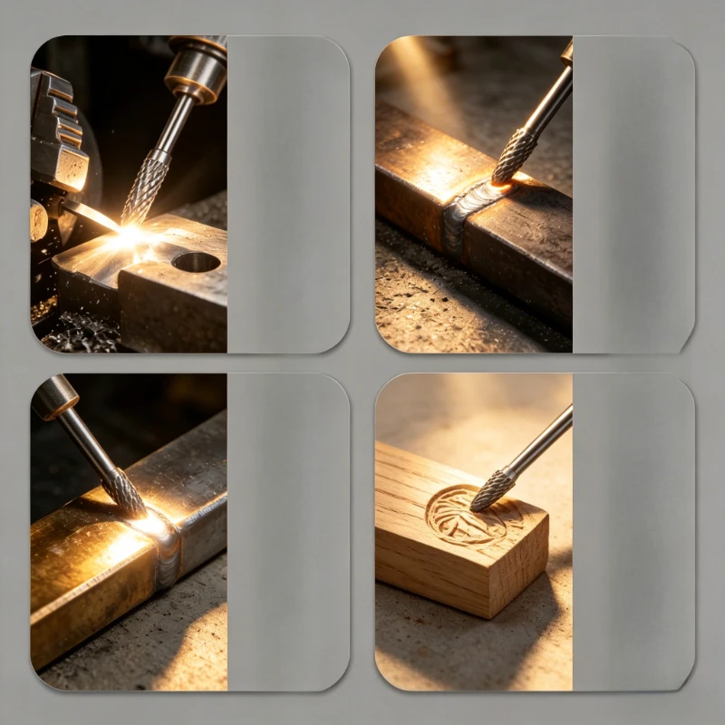 3mm 6mm Shank Rotary Burr Set Double Cut Carbide Wood Carving Die Grinder Bit File Rasp 5-20pcs For Woodworking Tools view 2