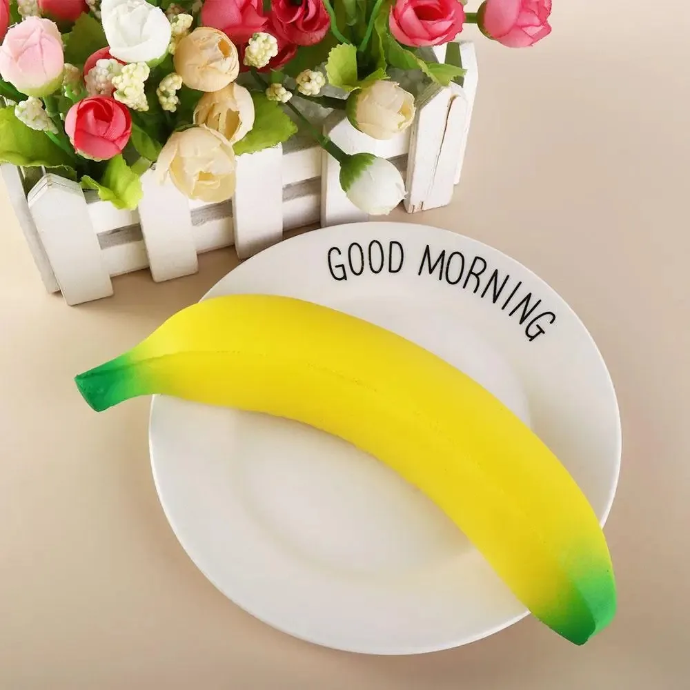 Realistic banana squishy toy, soft rubber stress relief toy, silent slow rebound, office stress relief tool, adult gift