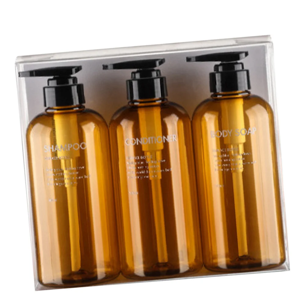 ขวดปั๊มสีน้ำตาลขนาด 500 มล. 3 ชิ้น ความจุขนาดใหญ่ ใช้ซ้ำได้ สำหรับใส่โลชั่น อิมัลชั่น เหมาะสำหรับการเดินทาง ใช้ในบ้าน ตั้งแคมป์ หรือแบ่งบรรจุ