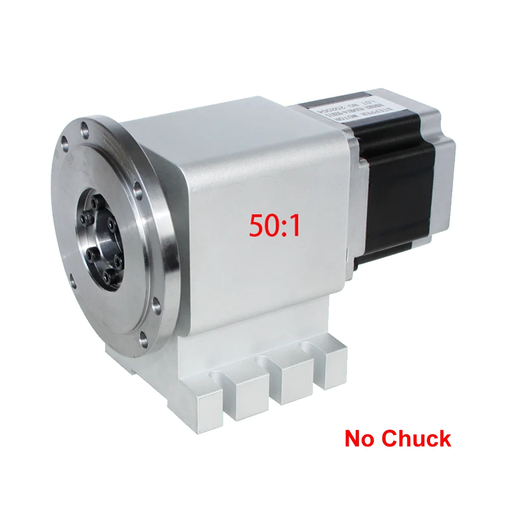 Harmonic Reducer Gearbox 3/4 Jaws 130MM Chuck CNC A 4th Axis Rotary Axis NEMA34 86 Stepper Motor CNC Indexing Head Ratio 50:1