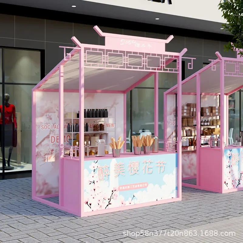 For Commercial Street Antique Stall Creative Market Activity Display Shelf Outdoor Park Vendor Stand Portable Folding Durable