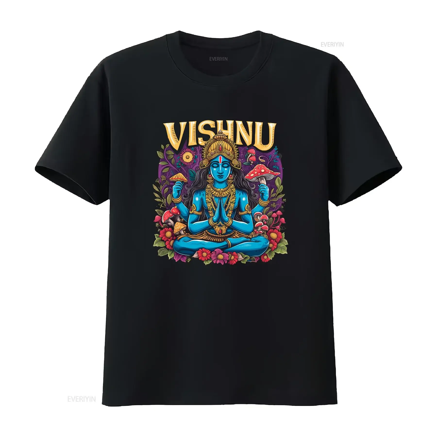 T-shirt spirituel hindou, motif Shiva divin, mantra sacré, vêtement dévotionnel, symbole religieux indien, design vintage délavé