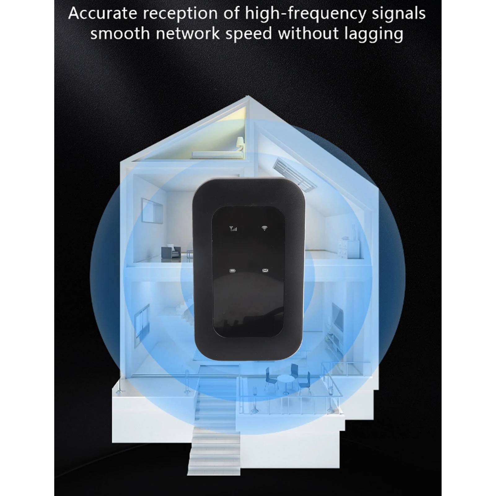 Mobile WiFi Router Color LED Display Screen Mobile 4G 5G Router 2100mAh Battery Supports 10 Connected Devices for Camping