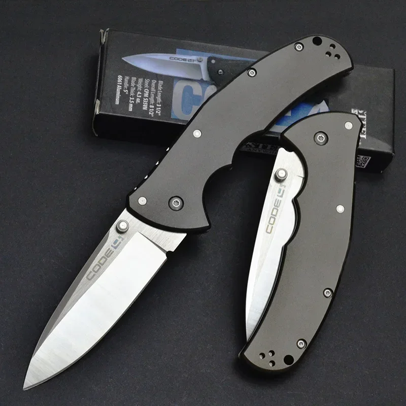 Cold S35VN Steel Code 4 Tactical Knife Aluminium Handle Rescue Outdoor Survival Camping EDC Tool Utility Pocket Folding Knife