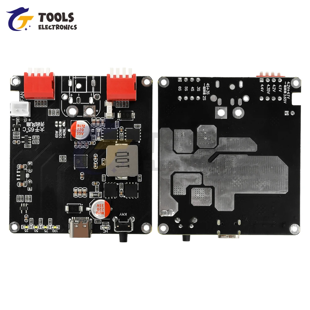 Módulo de cargador rápido bidireccional de 140W 2S 3S 4S 5S 6S Placa de carga de batería de litio IP2366 Li-ion Lifepo4 módulo de cargador BMS