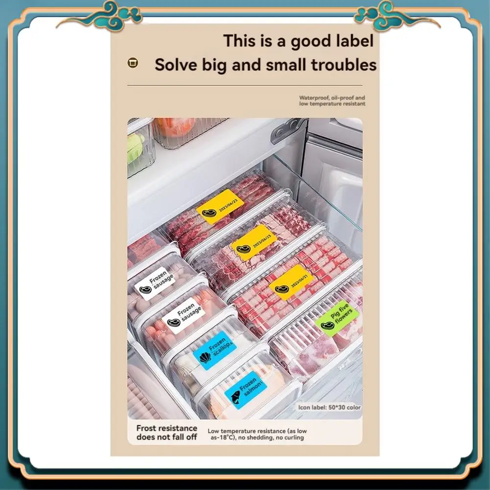 (New)-For NIIMBOT B21/B1/B203/B3S Frozen Label Paper Resistant To Low Temperatures Down-18°C For Kitchen/Freezer Cabinet