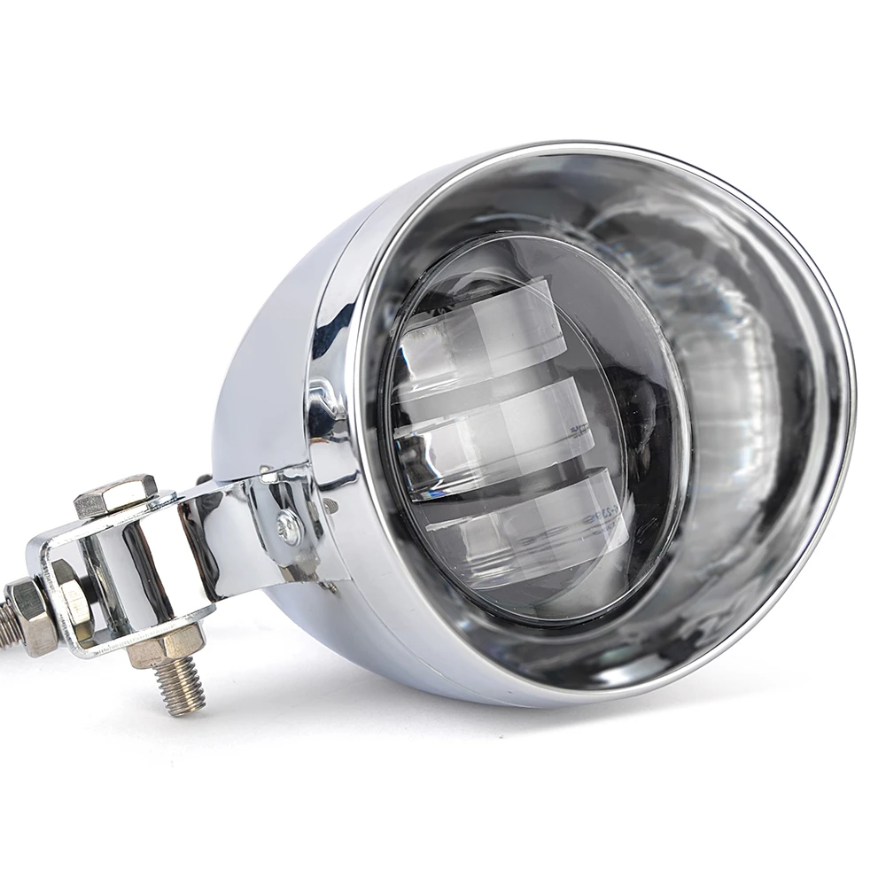 Motorcycle LED Fog Lights Front Headlight Lamp DC12V For Harley Bobber Chopper Cruisers Touring Custom Cafe Racer view 3
