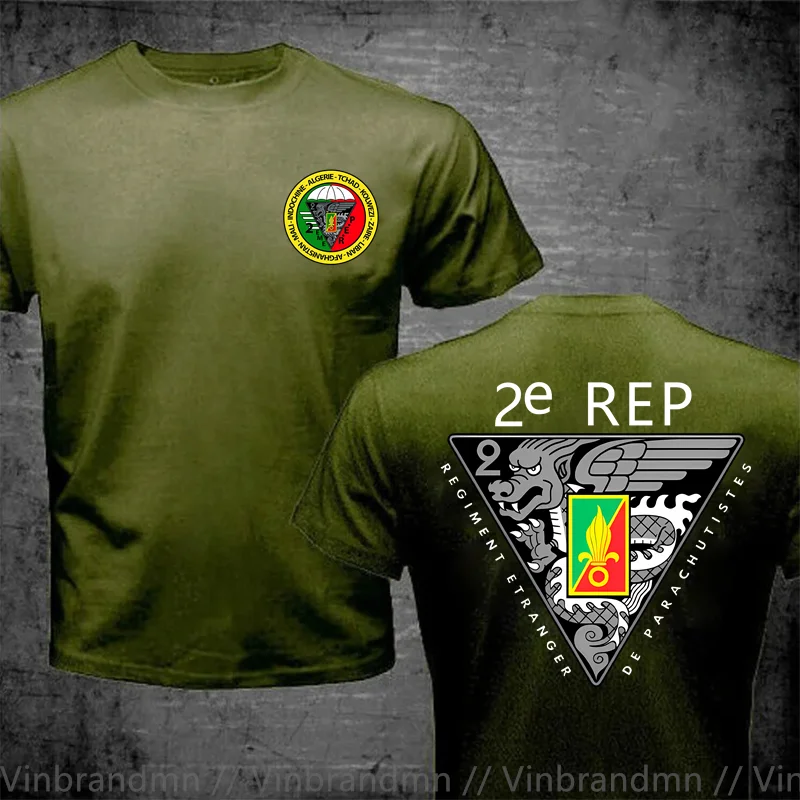 

New Design Custom Name 2E REP French Foreign Legion T-Shirt Men Unisex Short Sleeve Casual 100% Cotton T Shirt Fashion Tshirt