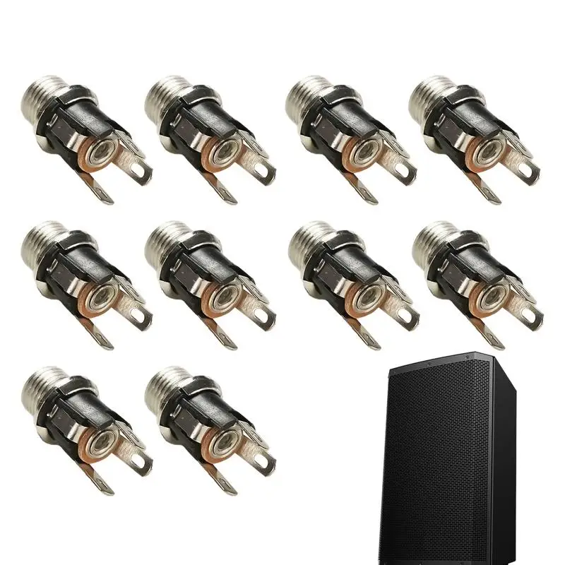 Energy Supply Jack Socket 10pcs Thread Metal Head Jack Socket Multi-Use Household Connectors For Refrigerators Televisions Floor