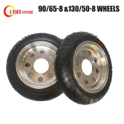 90/65-8 front 130/50-8 rear wheel Tubeless Tyres vacuum For bike Z50 Z50J Buyang Electric Scooter Pocket
