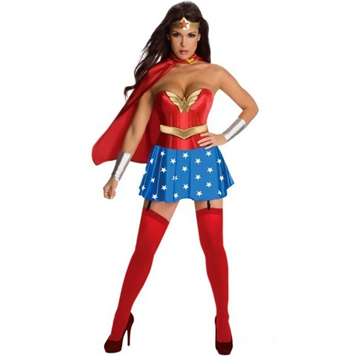 

Halloween Purim Carnival Party Wonder Super Warrior Cosplay Costume Stage Performance America Woman Hero Fancy Dress