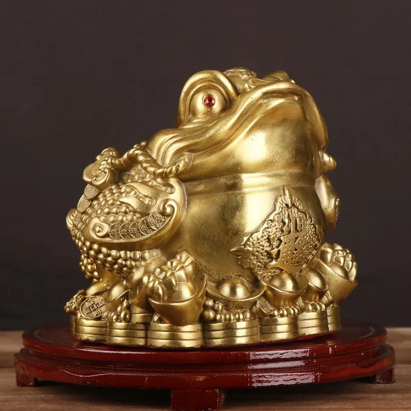 Manufacturer Wholesale Of Ornaments: Copper , Double Wishful , Eight-Sided Golden Toad