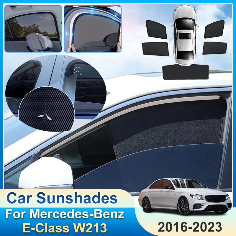

Magnetic Sunshades For Mercedes-Benz E-Class W213 Accessories 2016-2023 Windshields Curtains Anti-UV Rays Covers Car Accessories