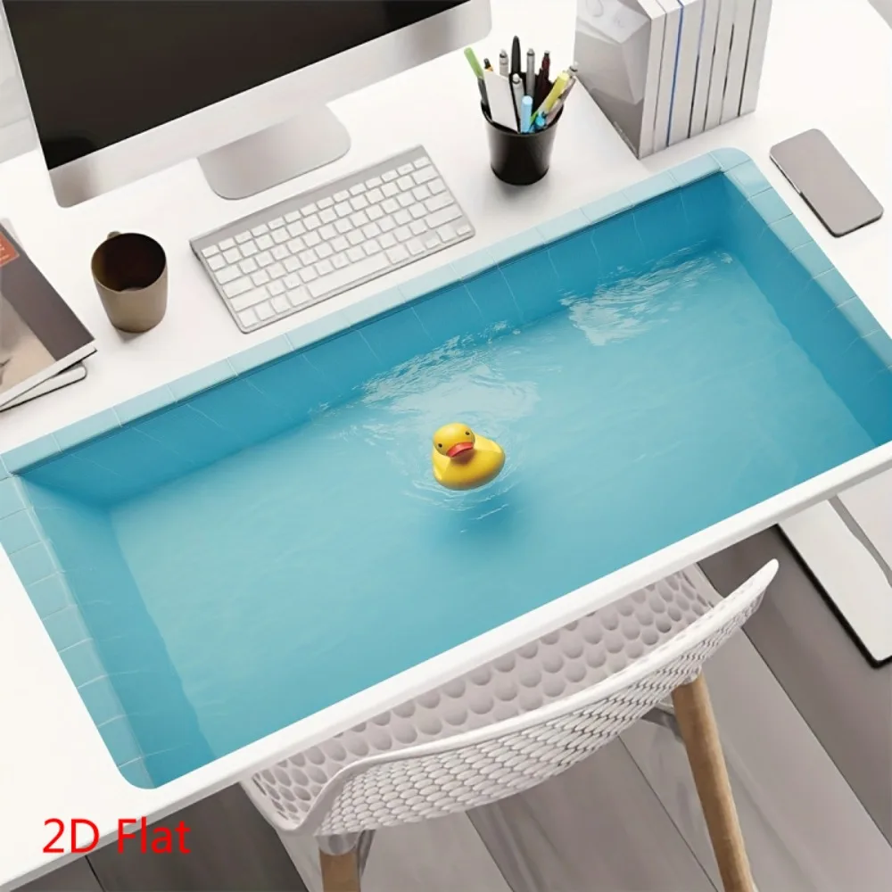 

Милый коврик для стола в виде резиновой уточки - большой коврик для мыши в стиле каваи, нескользящий, водонепроницаемый