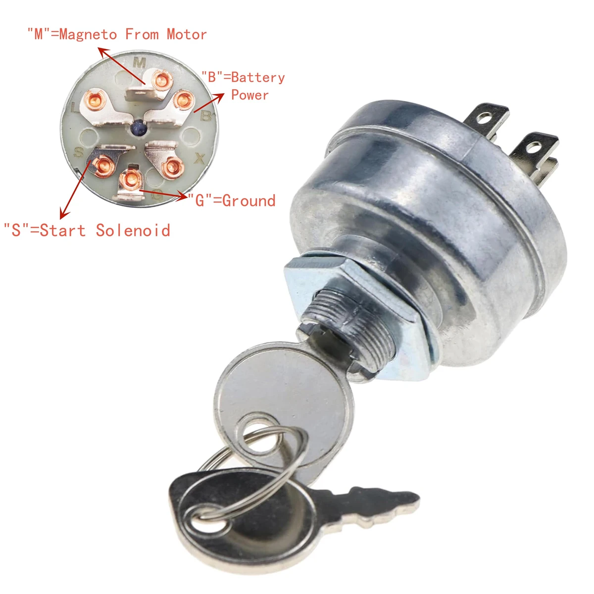 Interruptor chave de ignição para cortador, interruptor de partida de ignição, 92377, 092377MA, MU092377, MU092377MA, 430-161, 97645, para Murray, Orchard, Stratton