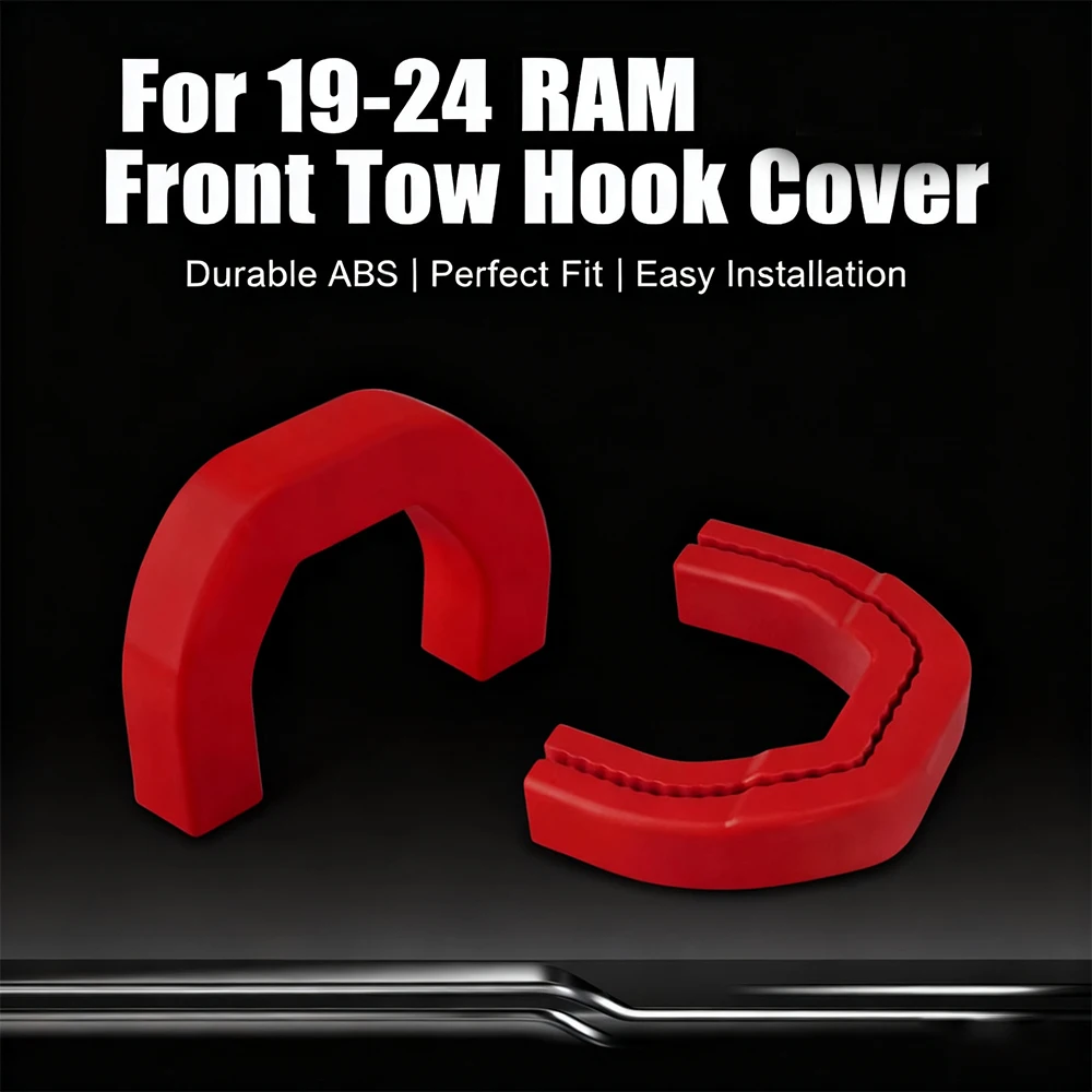 2 قطعة غطاء وصلة أمامية لذاكرة الوصول العشوائي 1500 2019-2024-خطافات سحب متينة غطاء حماية دروع خطافات سحب من الضرر