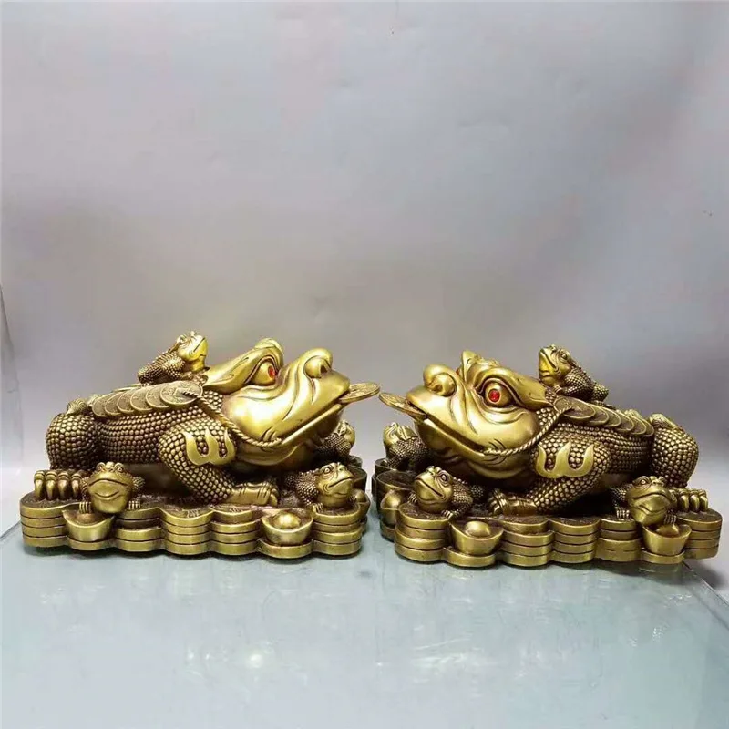 

Guyunzhai Money-to-Toad Brass Mother Gold Cicada Ornaments Office Home Crafts Decorations