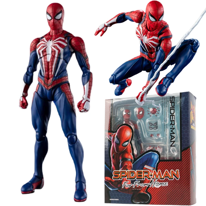 

SHFiguarts Человек-паук Figuarts PS4 Игровая версия SHF Питер Паркер Простой стиль Героическая фигурка Модель игрушки в подарок