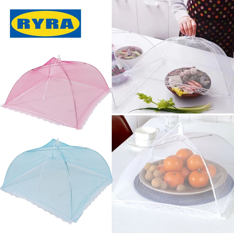 Kitchen Food Cover Folding Food Mesh Cover Anti Mosquito Insect Fly Food Cover Foldable Food Cover Utensils For Kitchen Gadgets