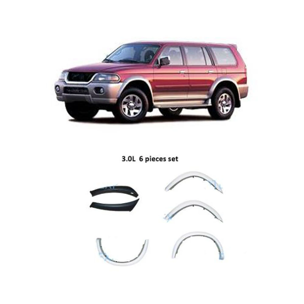 

6 Pieces 3.0L Front Wheel Eyebrow for Pajero Sport K90 Rear Wheel Eyebrow for Nativa K80 Mudguard Set for Montero Sport MR230944