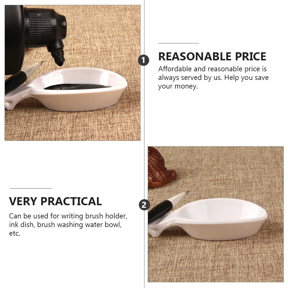 30 ชิ้นจานหมึกสร้างสรรค์สำหรับงานเขียนพู่กันจีน อุปกรณ์ล้างพู่กันอเนกประสงค์ น้ำหนักเบา ดีไซน์กะทัดรัด