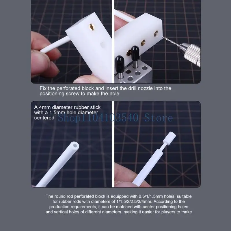 02DC Modelagem Profissional Posicionamento vertical Precisão Redonda Localizador do centro do centro haste Vertical Hole para