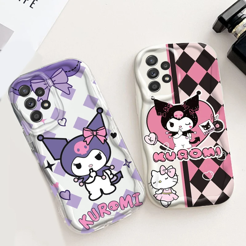 Kurumi Sanrio Cartoon Cute For Samsung A55 A54 A53 A52 A35 A34 A33 A32 A25 A24 A23 A22 A21S A15 A13 A14 5G Wave Oil Soft