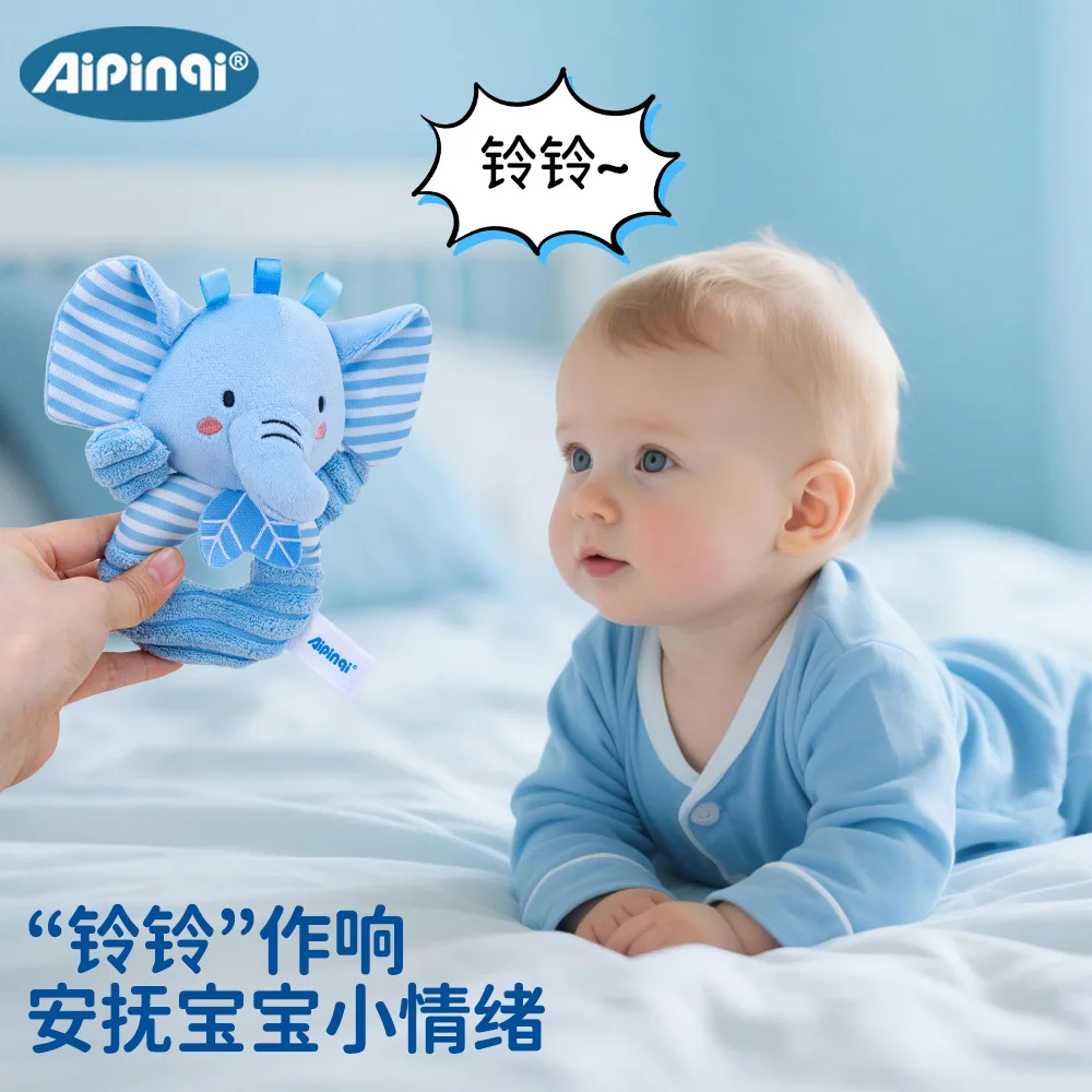 New Baby Rattle Toys Cartoon Animals Plush Infant Hand Ring Bed Toys for Newborn 0-24 Months Toddler Early Educational Toys New