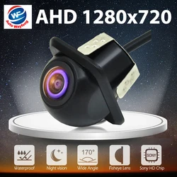 WF HD AHD 720p 170 Degree Fisheye Lens Starlight Night Vision Vehicle Rear View Reverse Camera Car Universal Camera