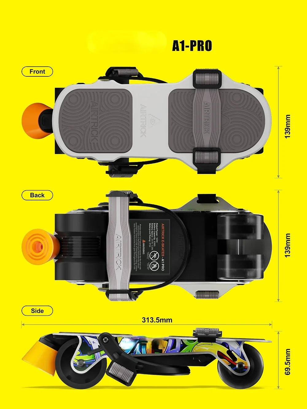 Patins elétricos portáteis, Pro Mobility Artefato, pendulares do cão escovando a rua, Folding Skate