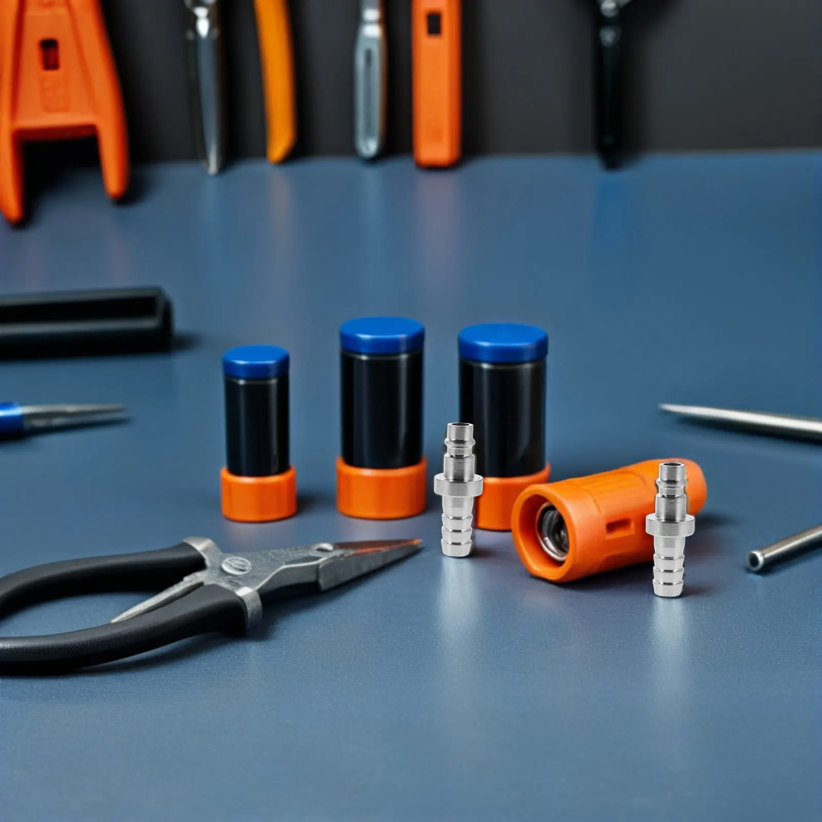 10Pcs Pneumatic Quick-Connect Couplings Air Hose Fittings Insert Core Compressor Hose Attachments Industrial Automation