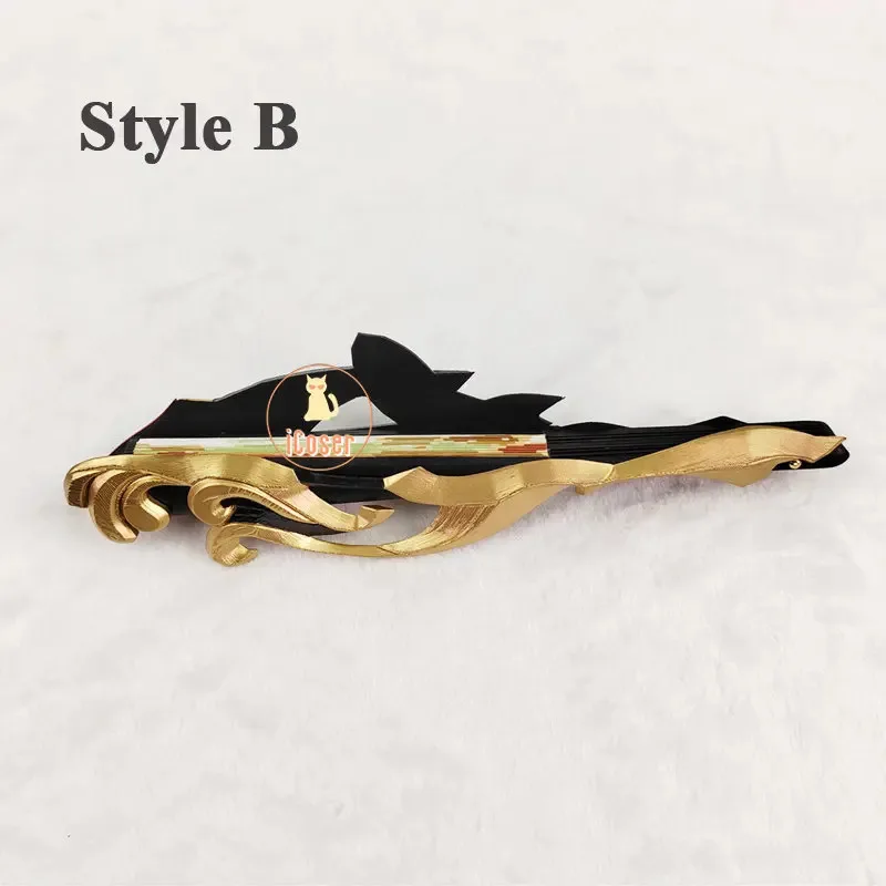 Tingyun تأثيري هونكاي ستار السكك الحديدية مروحة قابلة للطي Foxian Sky-Faring Commission Xianzhou Luofu هالوين الدعائم الطرف ملحق تويا ؛ 6'