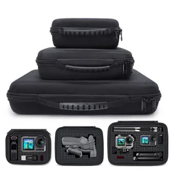 Saco de armazenamento portátil à prova de choque, Handheld PTZ Drone Case, Desktop Mobile Power Bank, Saco de disco rígido para Gopro10, 9, 2.5, 3.5