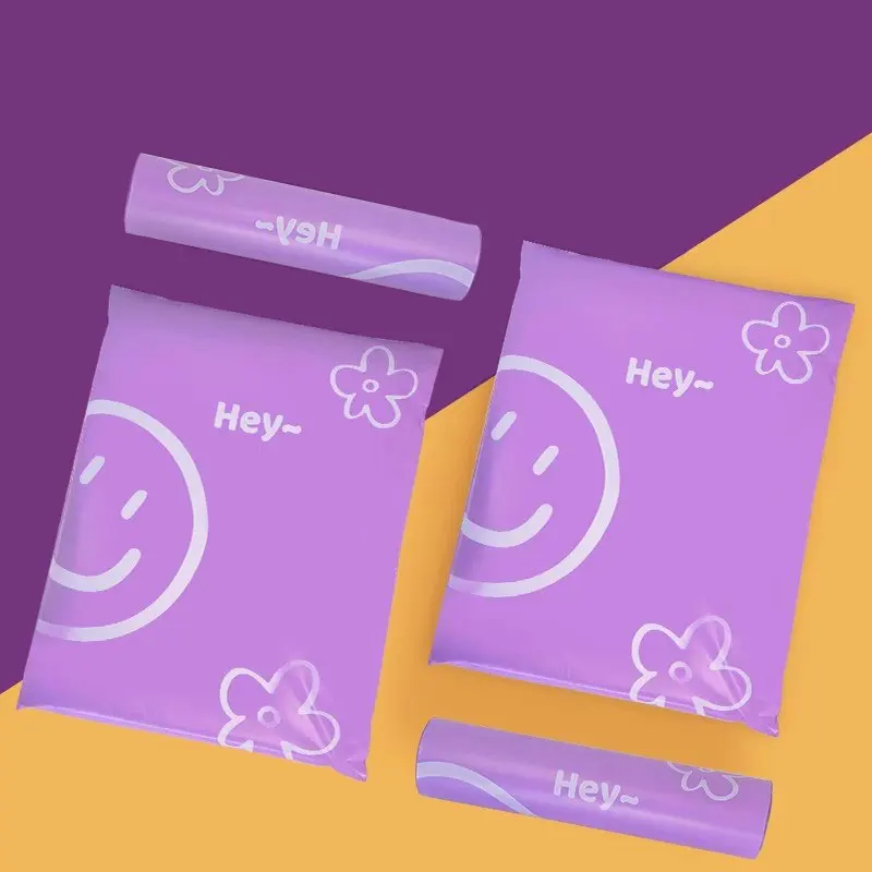 INPLUSTOP PE Express Kleding Geschenken E-commerce Verzendzakje 50 Stuks Waterdichte Glimlach Ontwerp Speelgoed Opbergzakken Transport Schoenentas