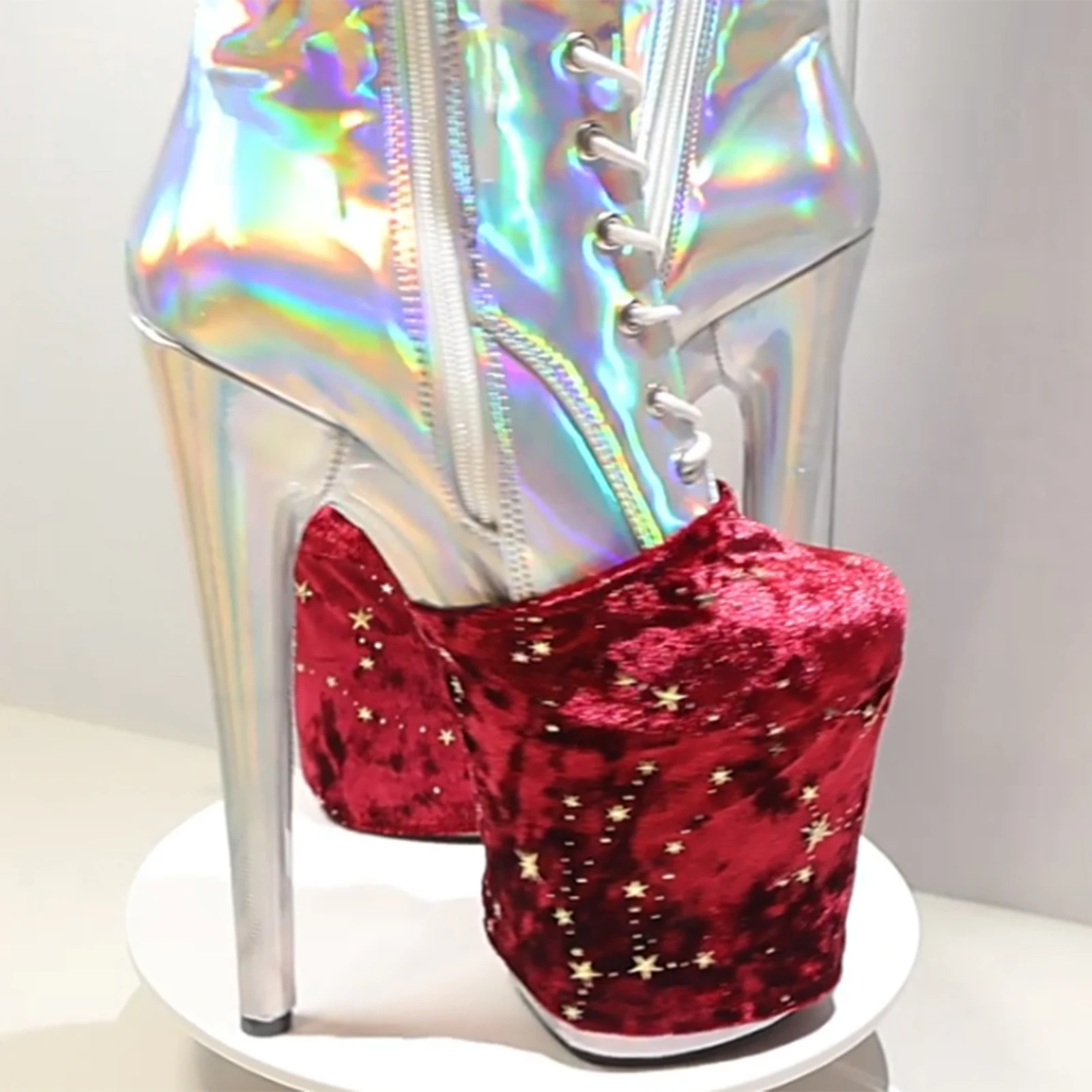 

Hot Boot Protective Cover Suede Surface Pole Dance Boots Cover 20cm High Heels 10cm Platform Strong Wear-resistant Shoe Cover