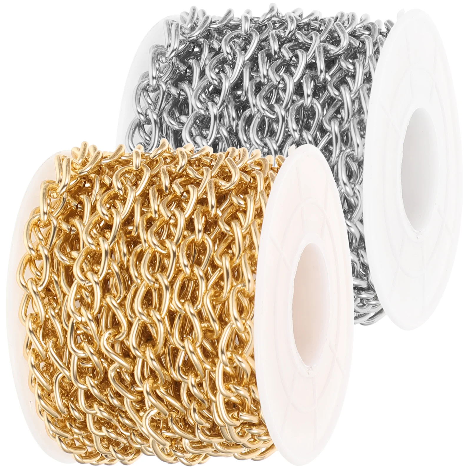 

Aluminum Twist Chain 2 Rolls Light Weight for DIY Crafts Garment Accessory Jewelry Crossbody Shoulder Bag Craft Making