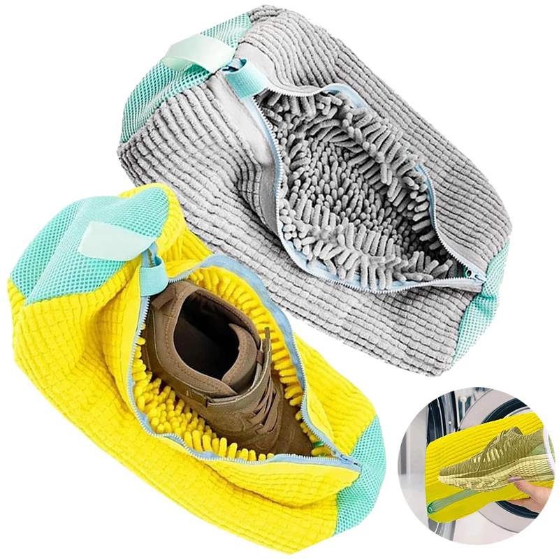 

Washing Shoes Machine Laundry Bag Drying Bags Wash Shoes Bag Protector Fluffy fibers Polyester Padded Net Laundry Shoes 1Pcs