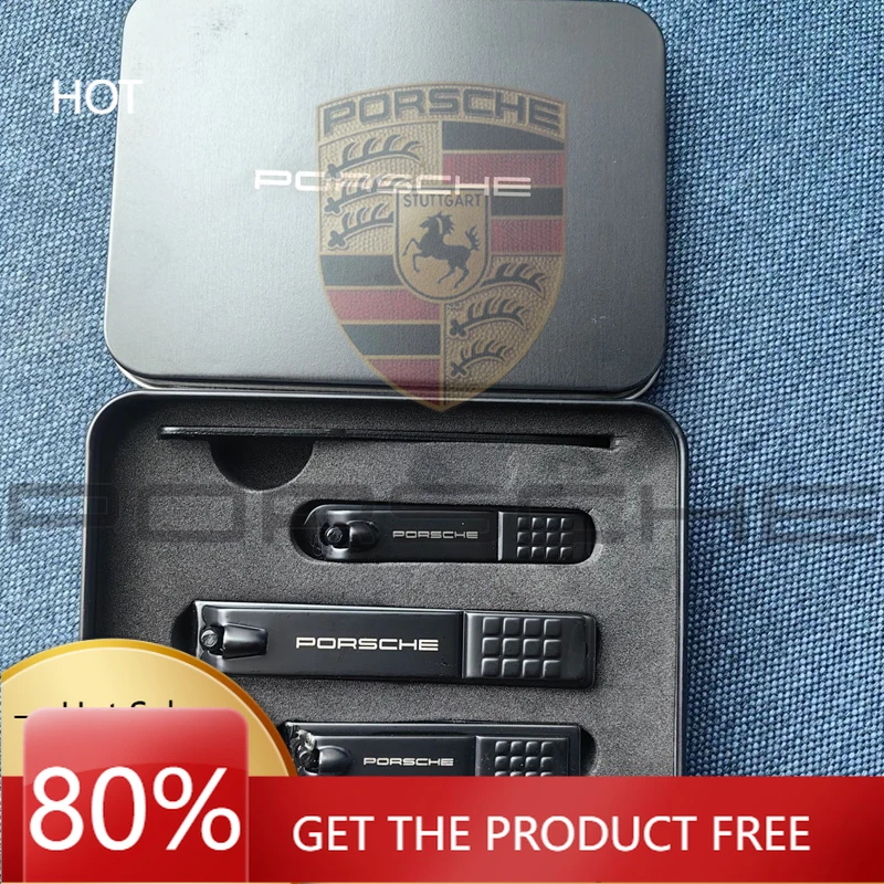 

Porsche Car Sticker for Porsche Macan 911 718 Taycan Panamera Cayenne Boxster Cayman Car Emblems Nail Scissors Set Household Nai
