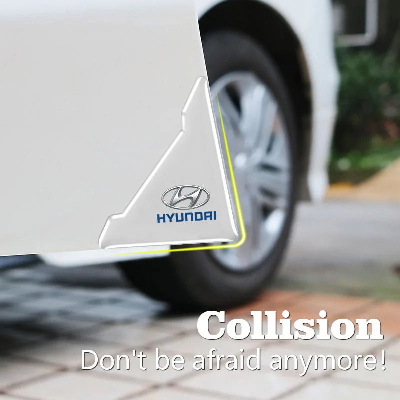 4 قطعة باب السيارة سيليكون عازلة ملصق المضادة للتصادم خدش لشركة هيونداي جينيسيس N-LINE I10 I20 I30 I40 IX20 IX35 كونا جيتز #3