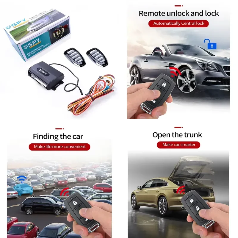Brand For SPY 433.92MHz Keyless Entry System Remote Control with 5-Button for Polo & Escape Cars 200m Range Trunk Release