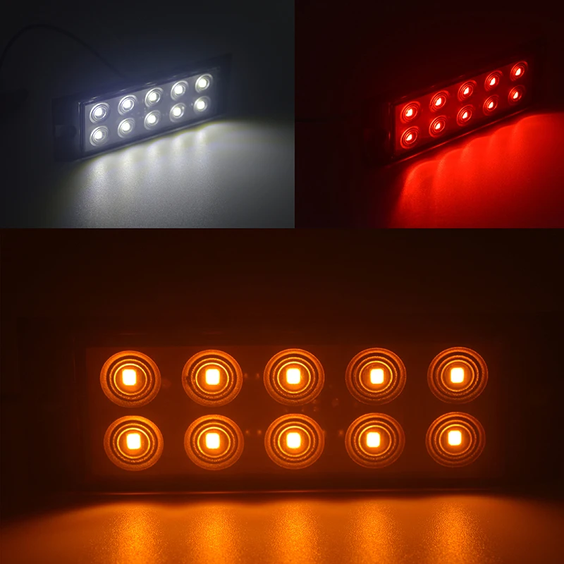 1PC 12-24V 10 LEDS Trailer Lights Waterproof Double Sides Marker Trailer Lights Car Truck Rear Tail Lamps Warning Signal Lights