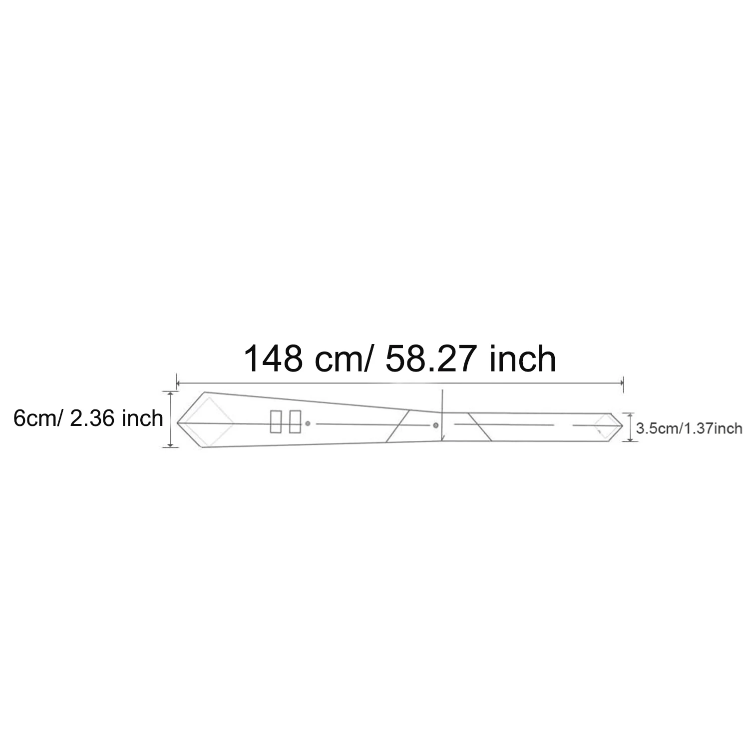 6cm Schmale Einfarbige Baumwoll-Krawatte für Herren Schlichte Baumwoll-Krawatte für Formelle Anlässe Hochzeit Büro Anzug-Accessoire Geschenk für Bräutigam – Detail 2