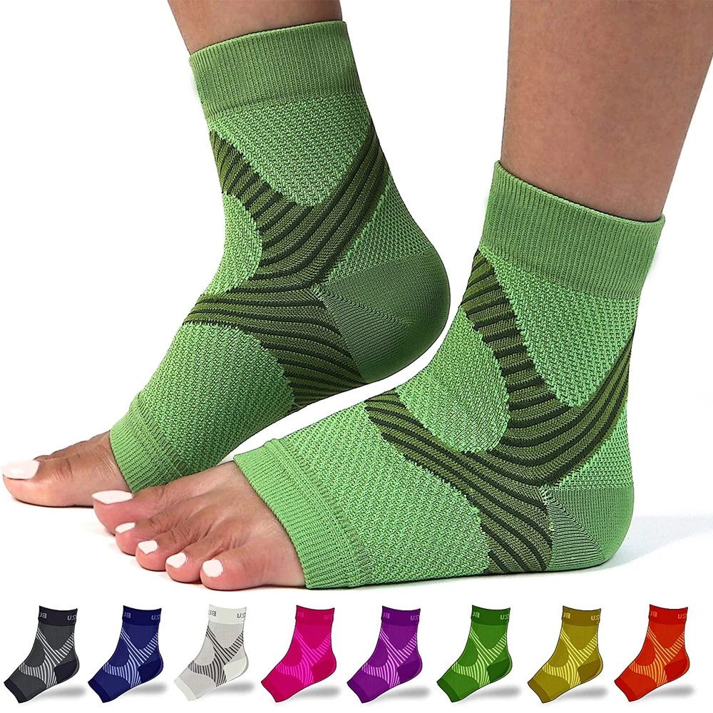 

1pair Ankle Support Plantar Fasciitis Compression Socks for Women and Men,Ankle Compression Sleeve for Basketball Football