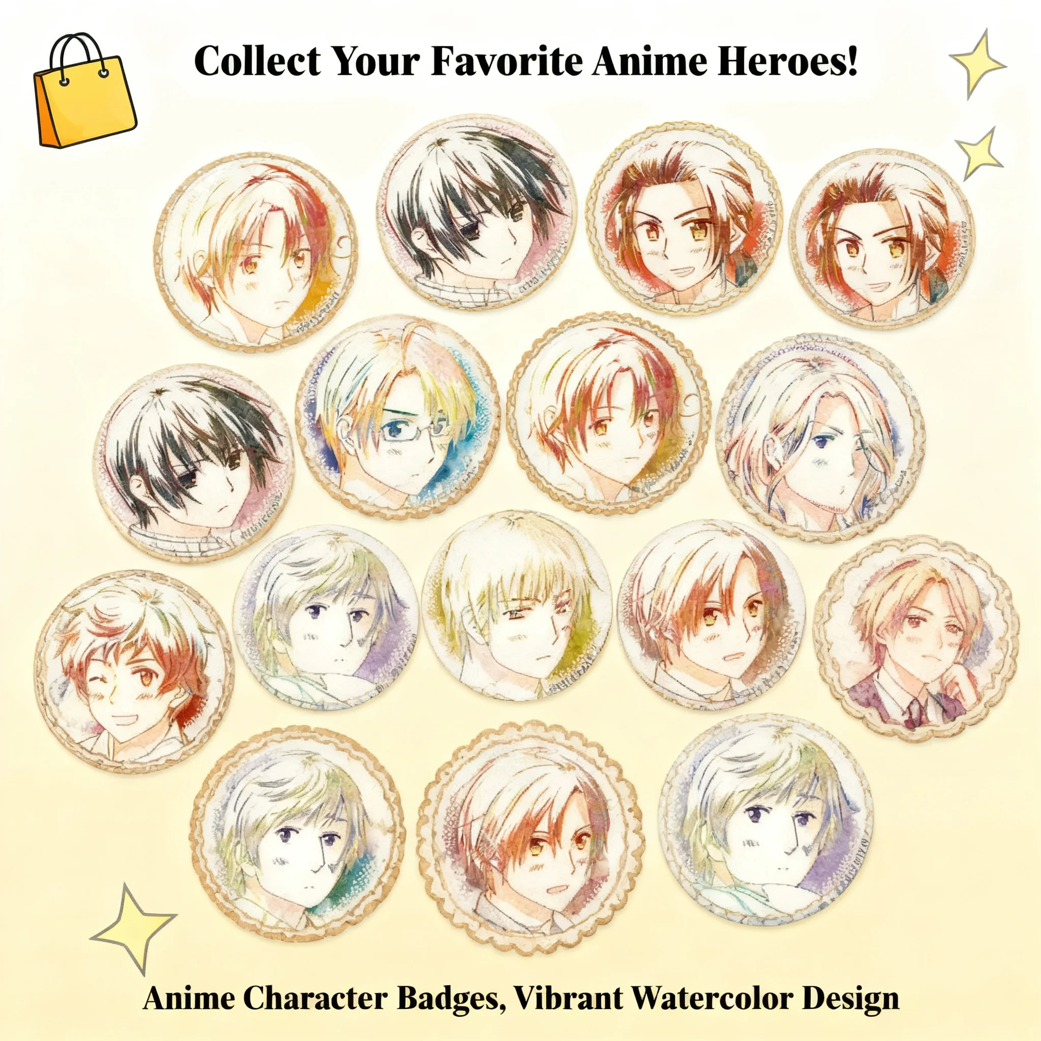 

Значок по аниме «Axis Powers Hetalia»: Италия, Китай, Великобритания, США. Коллекционный пин с персонажами аниме. Аксессуар для косплея. Подарок для фанатов.